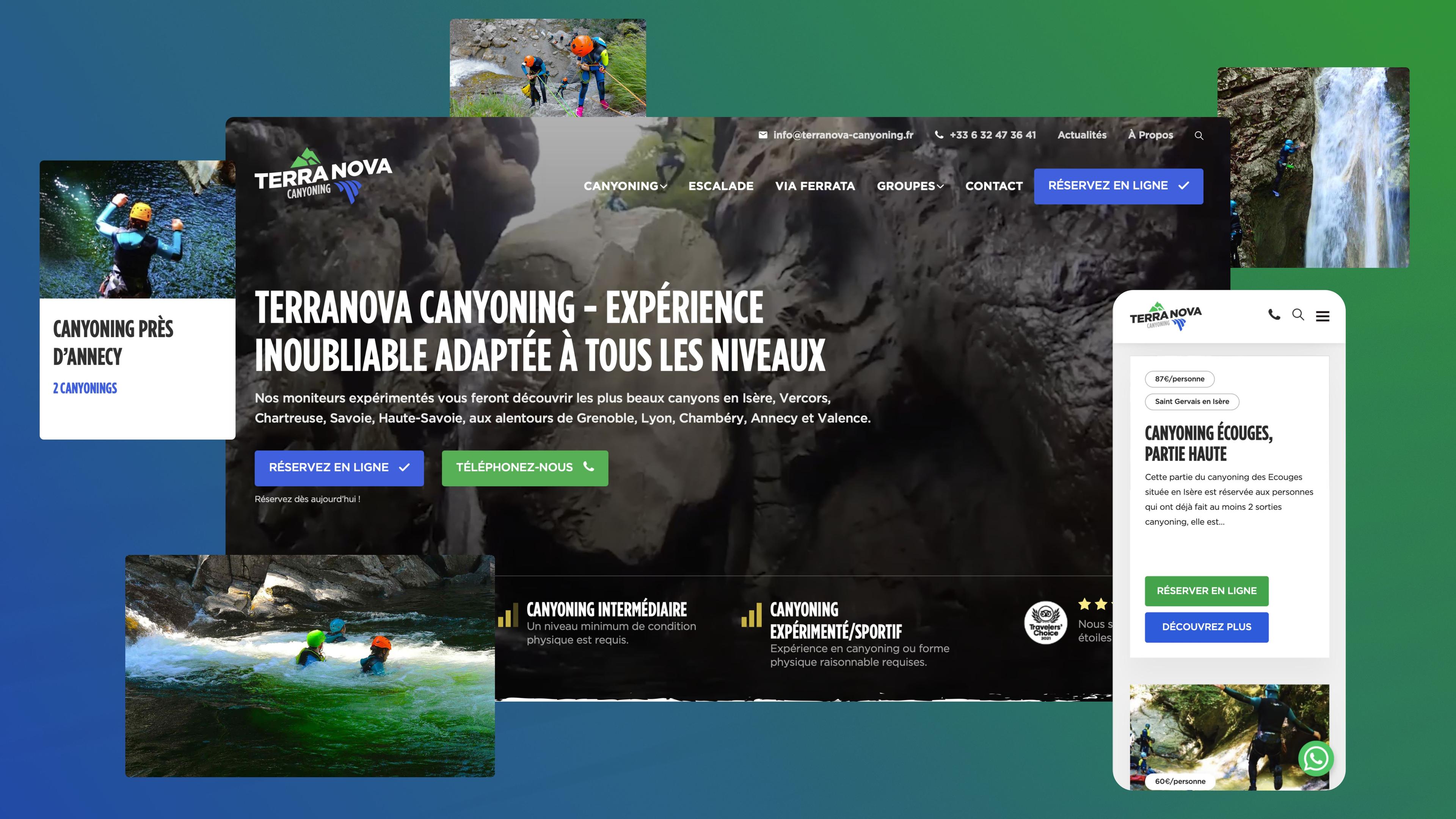 Refonte du site web et stratégie de marketing digital pour Terranova Canyoning