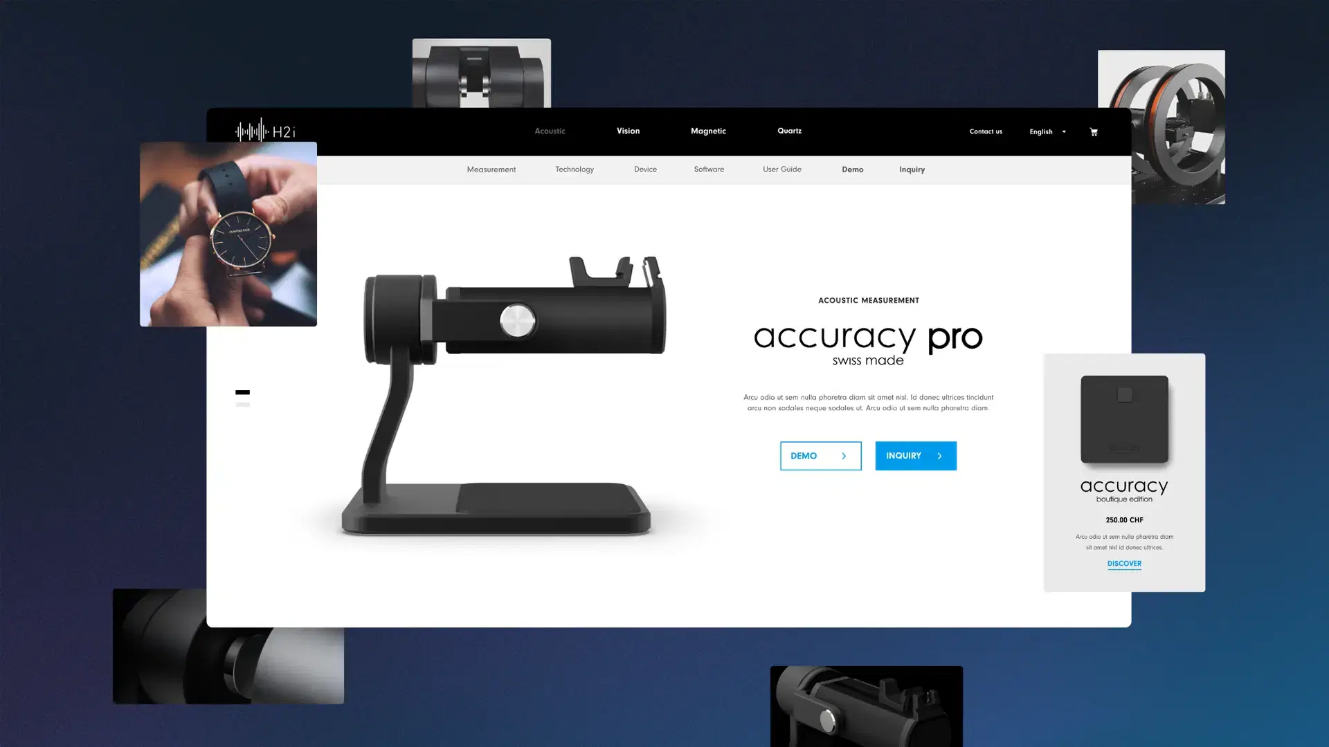 a collage with screenshots and images from the new H2i website designed and developed by Darwin Digital web design and digital marketing agency